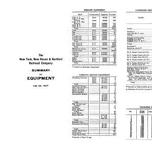 NYNH&H 1937-07-01 Summary of Equipment
