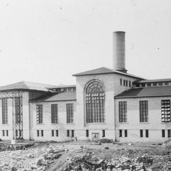 Power House at Cos Cob, the key to electrification. Today, no longer extant.