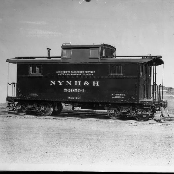 NE-2 Passenger Caboose #500504.  Railway Express Agency Lettering Under Road Name.